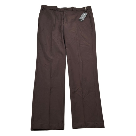 Michael‎ Kors Performance Dress Pant Mens 36x30 Wine Red Stretch NEW - Picture 1 of 7